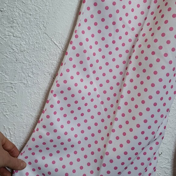 Pink Polka Dot 70s Power Suit w/ Bell Bottoms - Picture 6 of 12